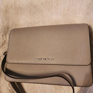 Gray Michael Kors crossbody purse